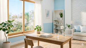 朝の光が差し込む明るく清潔な空間｜明るい未来を感じさせるイメージ