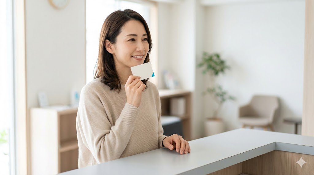 保定後の通院は安定の度合いを見ながら ― 受付シーン